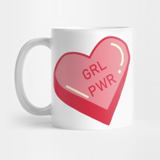 Girl Power Heart Candy Mug